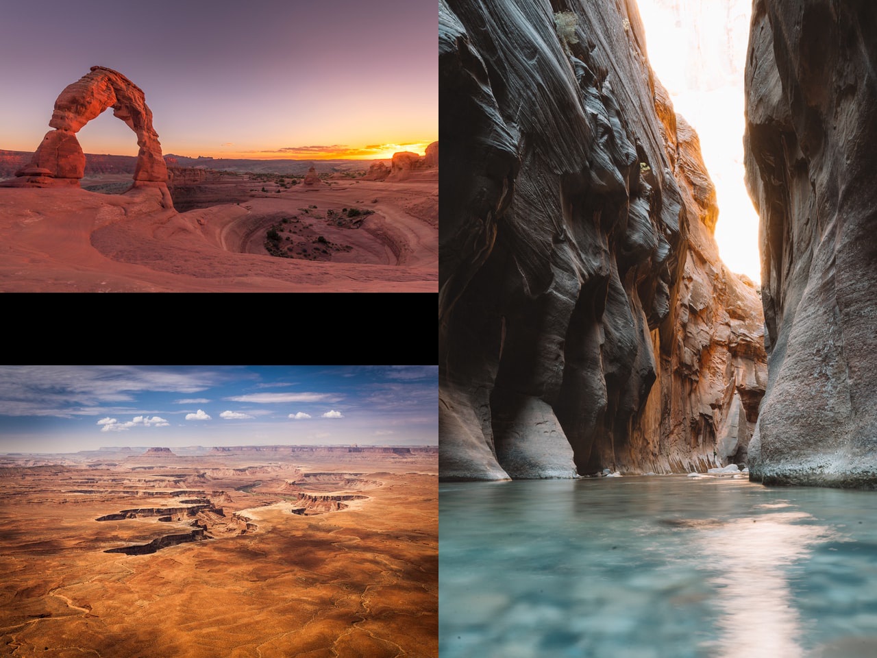 arches, canyonlands, and zion